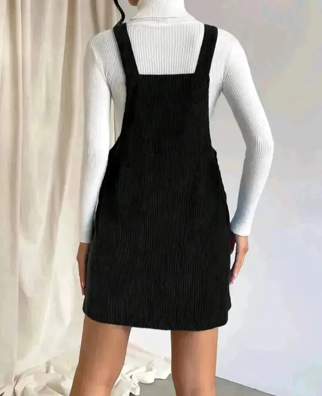 Corduroy loose sleeveless slip dress