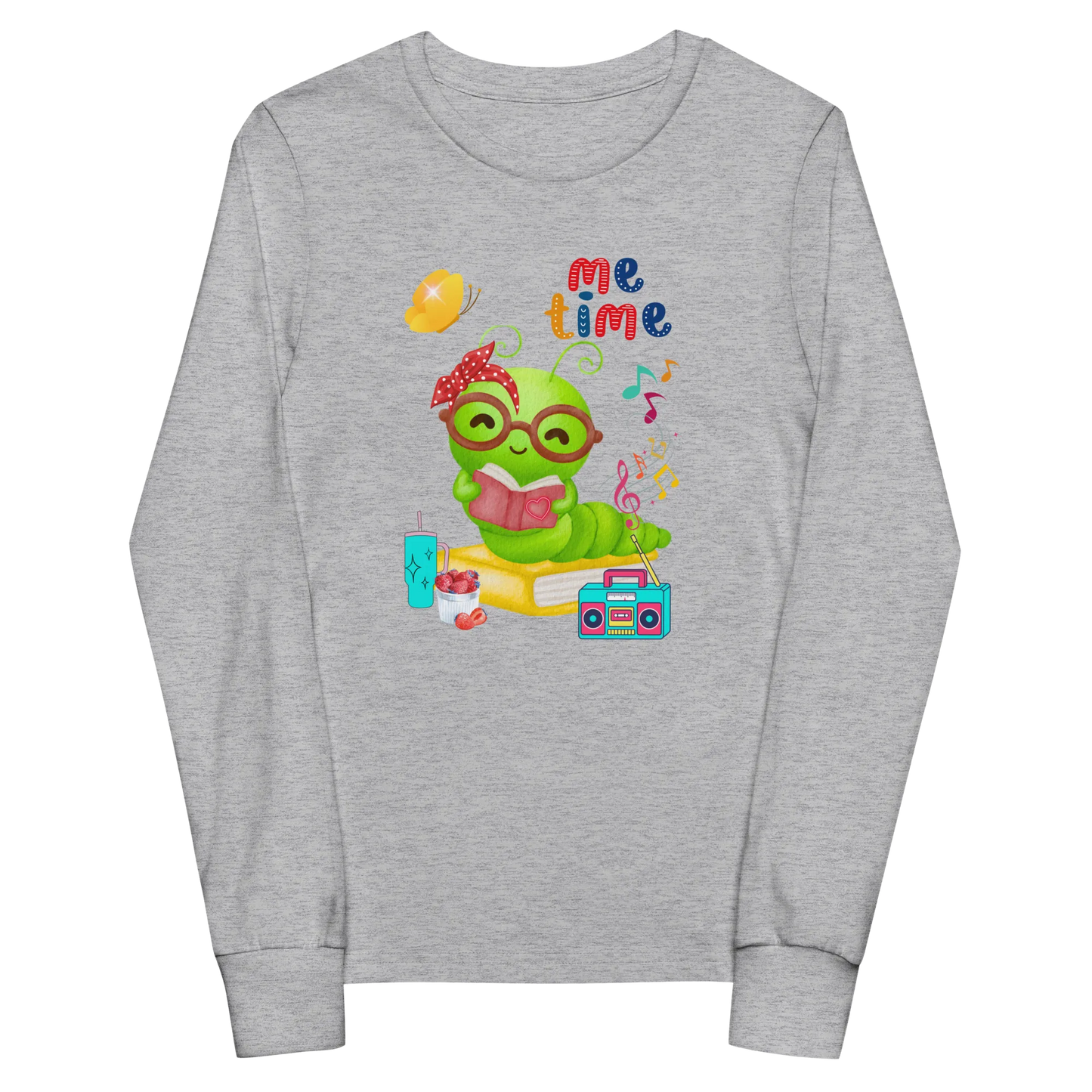 Me Time Glow Worm Youth Long Sleeve Tee