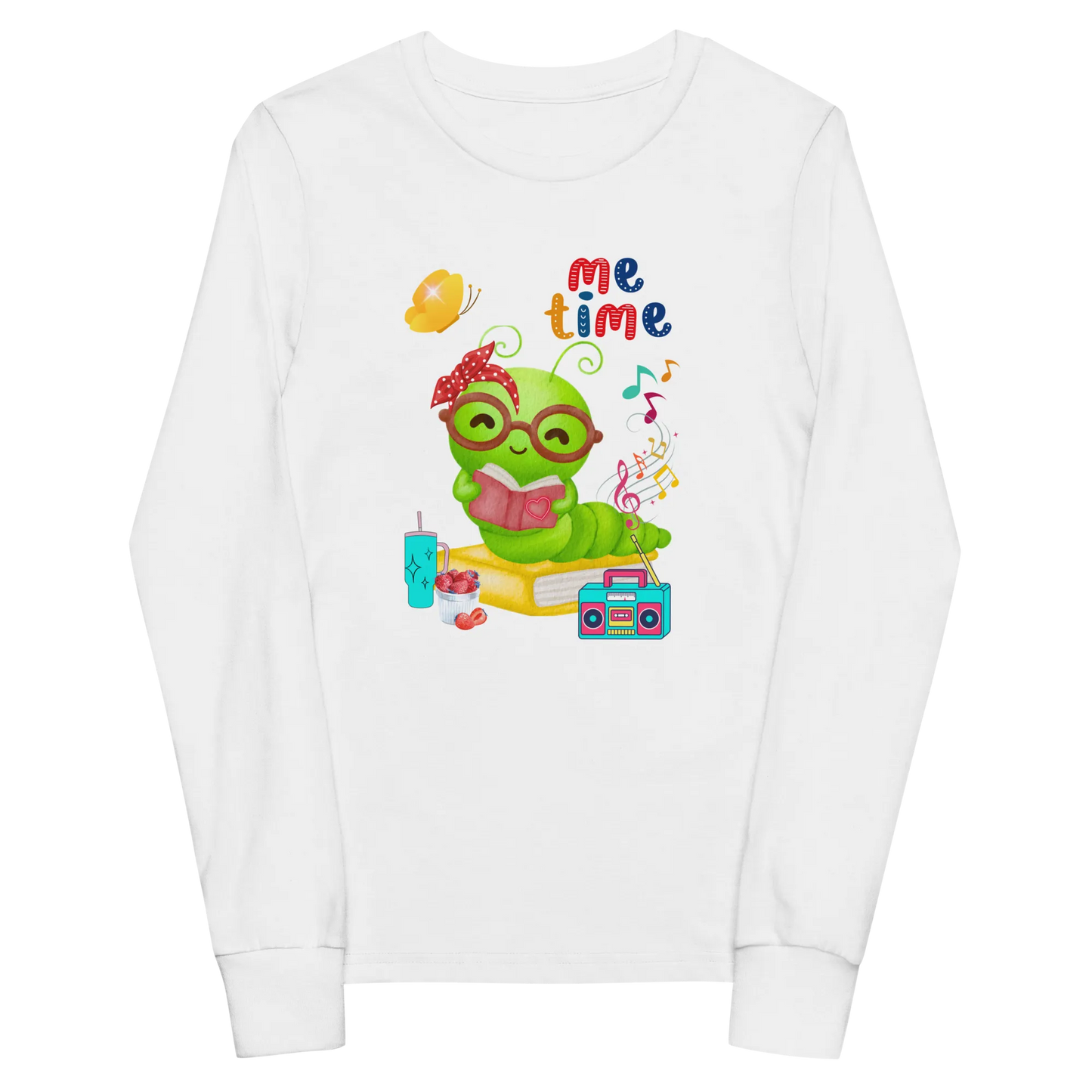 Me Time Glow Worm Youth Long Sleeve Tee