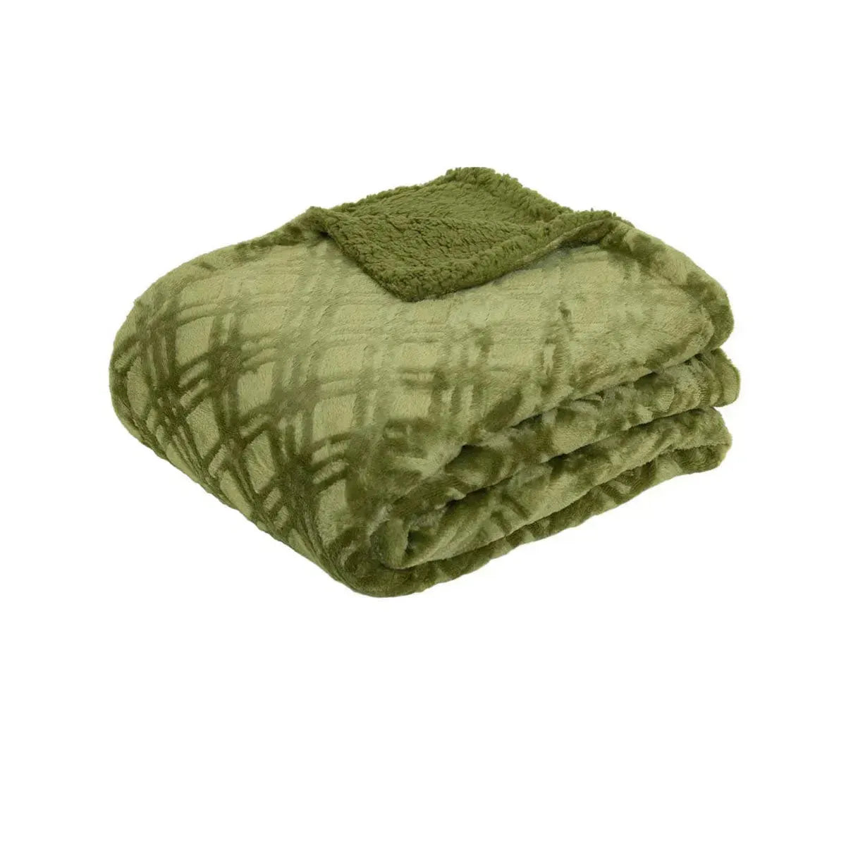 J.Elliot Home Vida Microplush Throw Olive - Scarlett Rolling