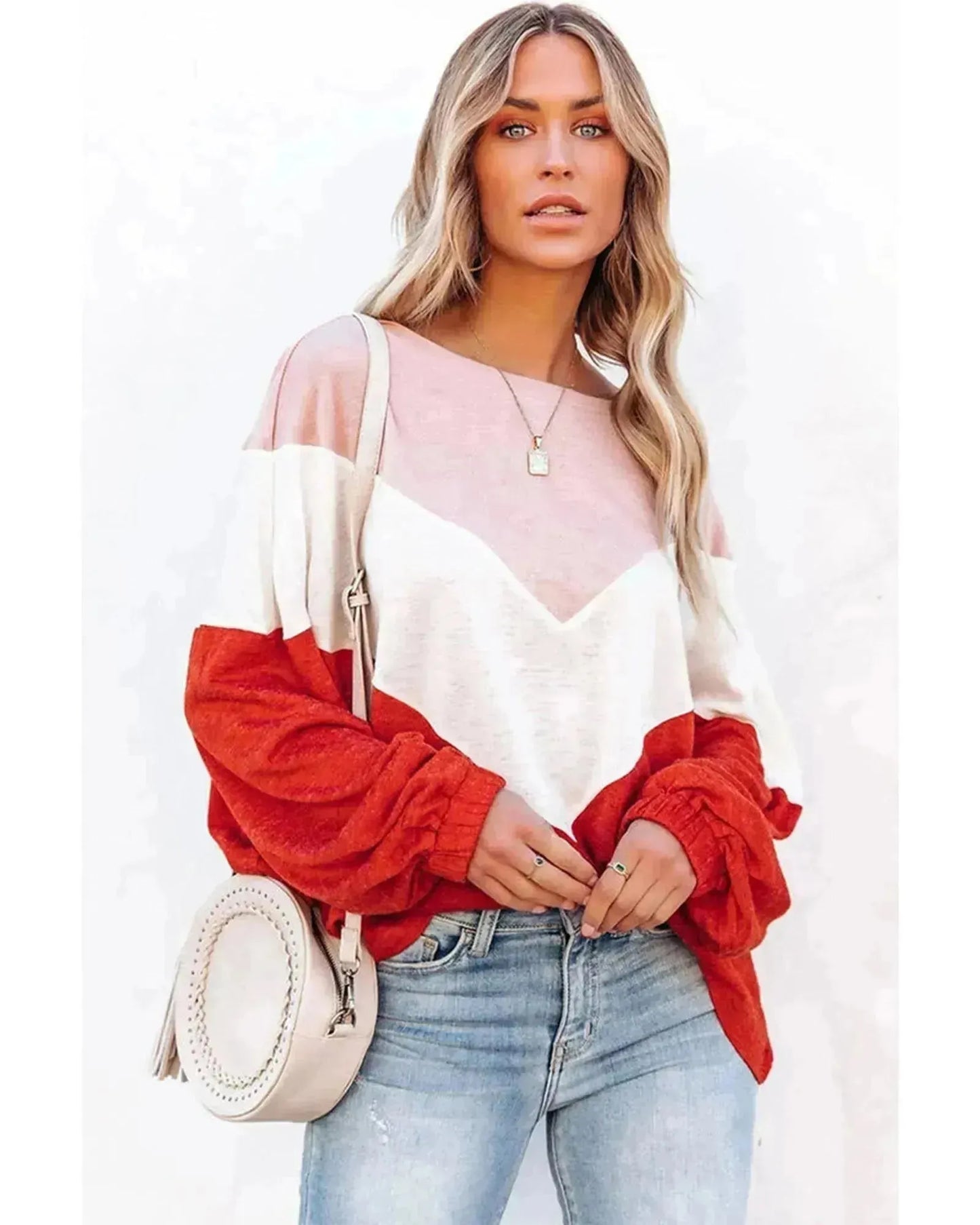 Azura Exchange Chevron Knit Top - S - Scarlett Rolling