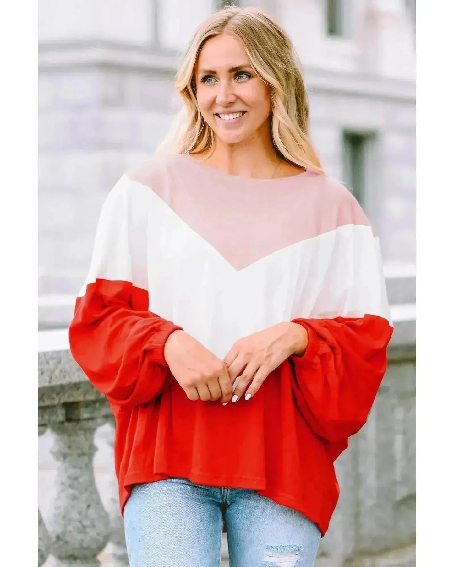 Azura Exchange Chevron Knit Top - S - Scarlett Rolling