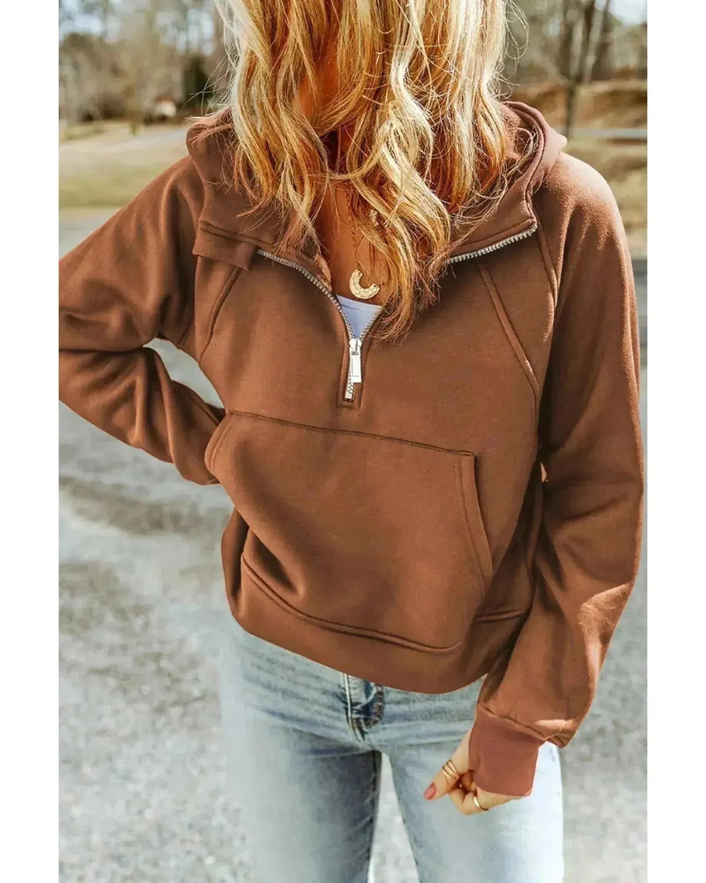 Azura Exchange Kangaroo Pocket Hoodie - L - Scarlett Rolling