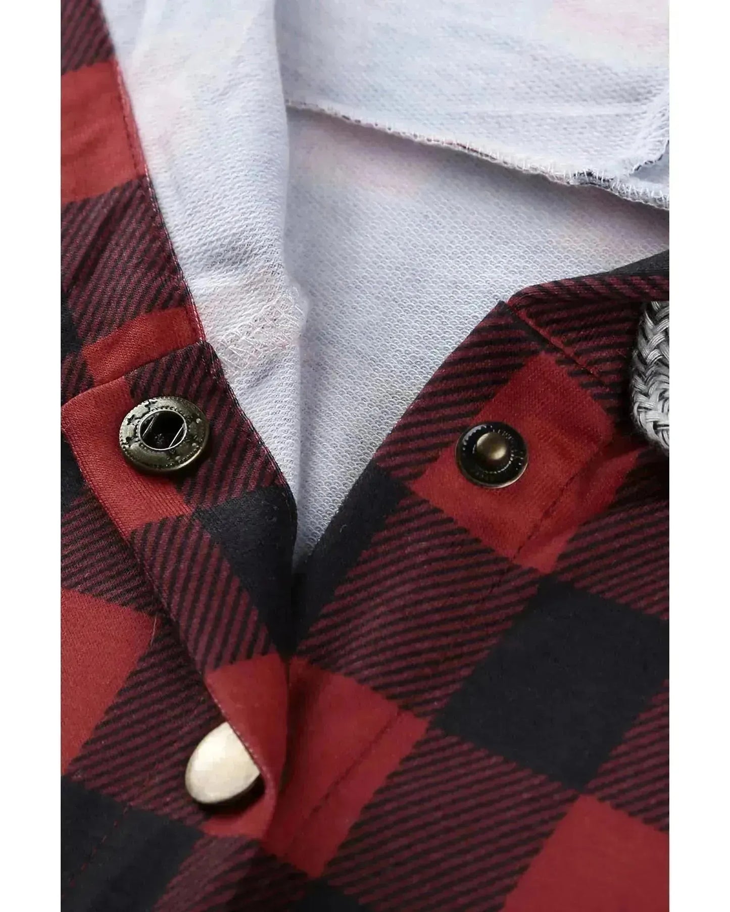 Azura Exchange Plaid Splicing Pocketed Hoodie - S - Scarlett Rolling
