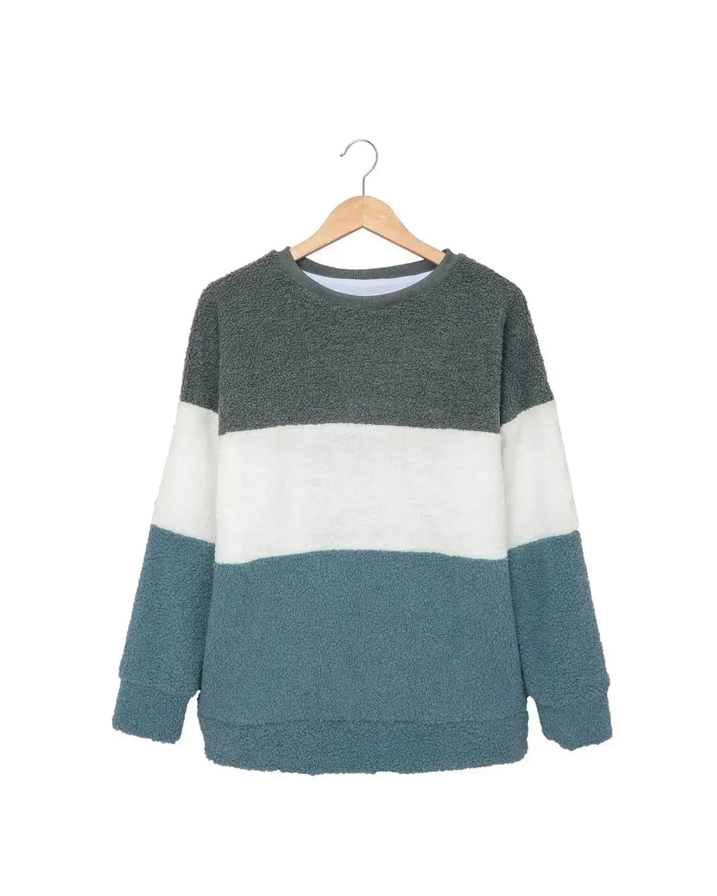 Azura Exchange Colorblock Plush Sweatshirt - M - Scarlett Rolling
