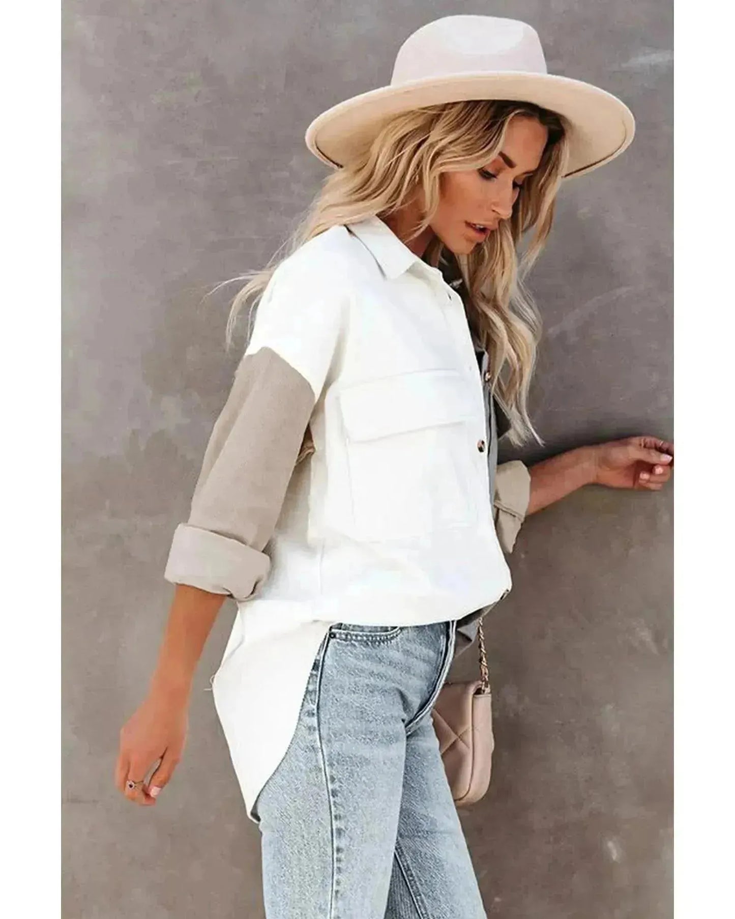 Azura Exchange Button Shirt with Pocket - M - Scarlett Rolling