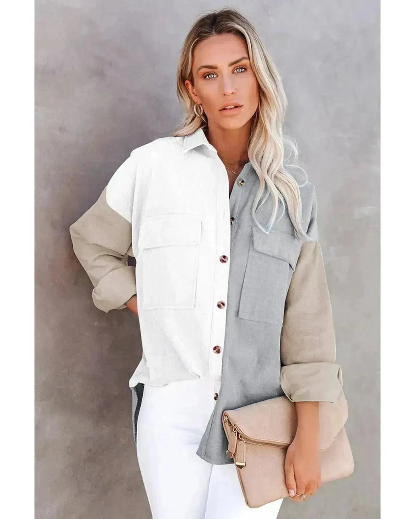 Azura Exchange Button Shirt with Pocket - M - Scarlett Rolling