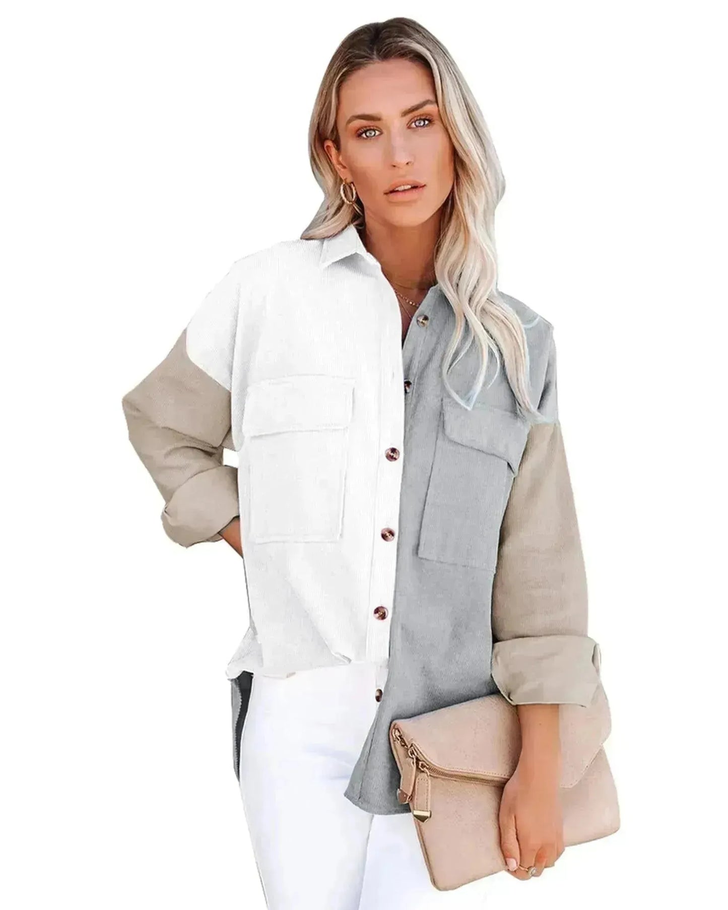 Azura Exchange Button Shirt with Pocket - M - Scarlett Rolling
