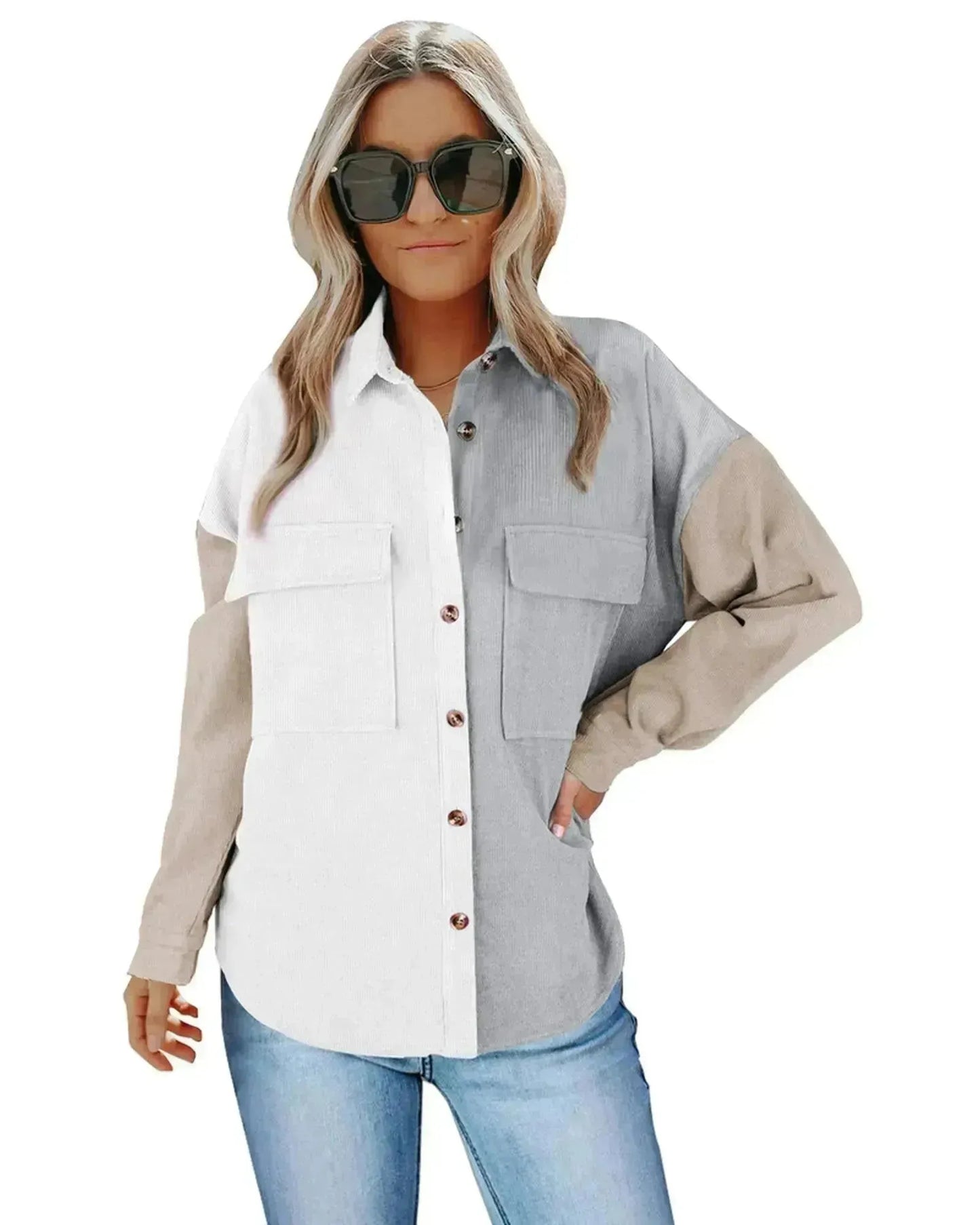 Azura Exchange Button Shirt with Pocket - M - Scarlett Rolling
