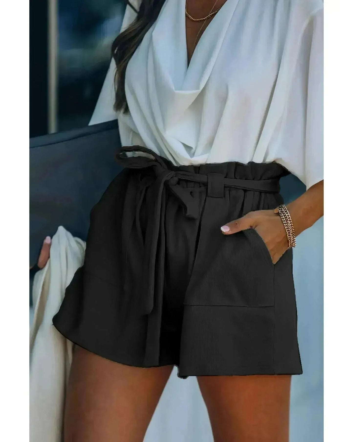 Azura Exchange Pocketed Knit Shorts - L - Scarlett Rolling