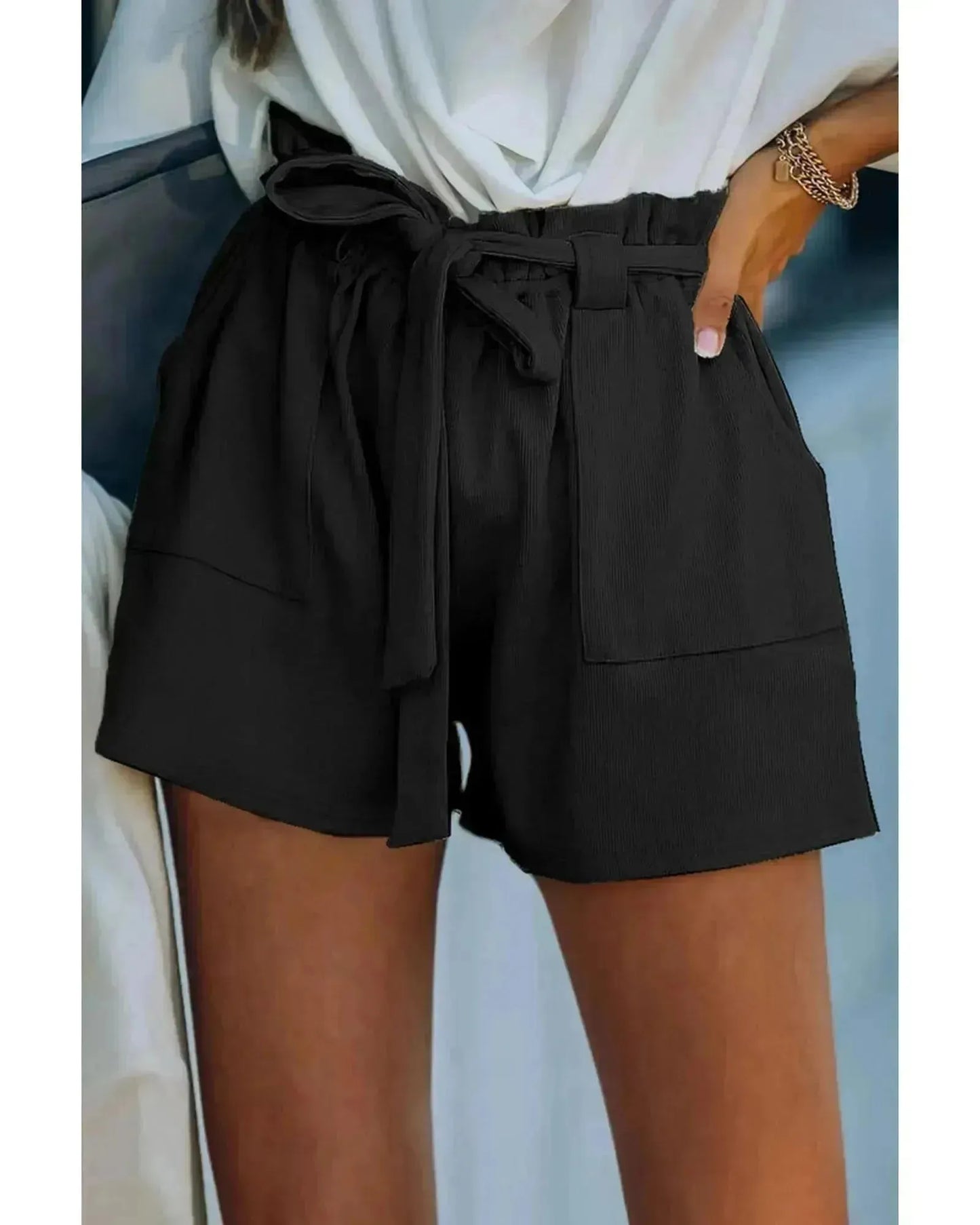 Azura Exchange Pocketed Knit Shorts - L - Scarlett Rolling
