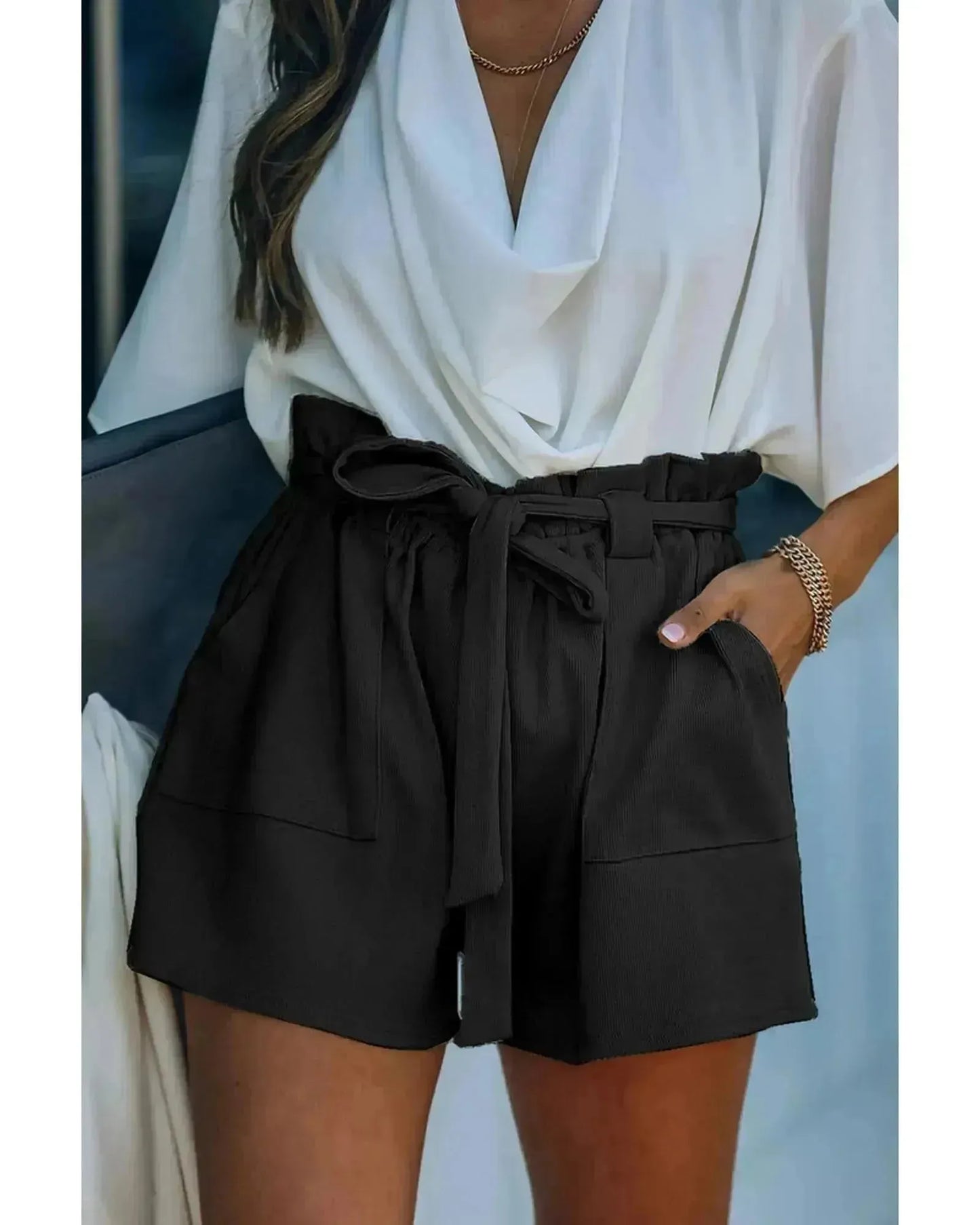 Azura Exchange Pocketed Knit Shorts - L - Scarlett Rolling
