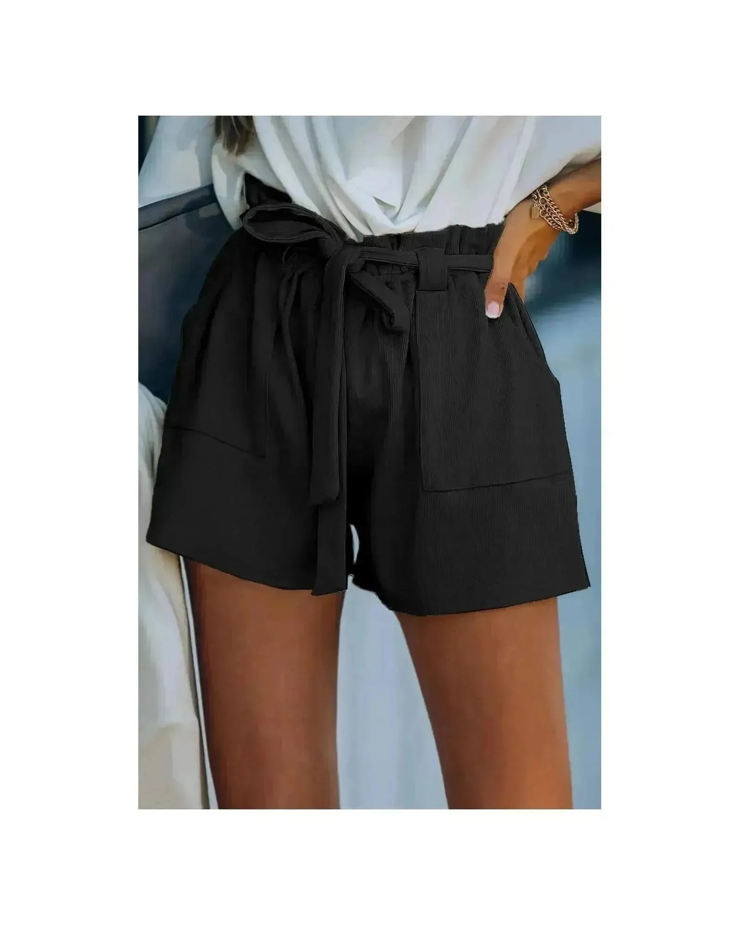 Azura Exchange Pocketed Knit Shorts - L - Scarlett Rolling