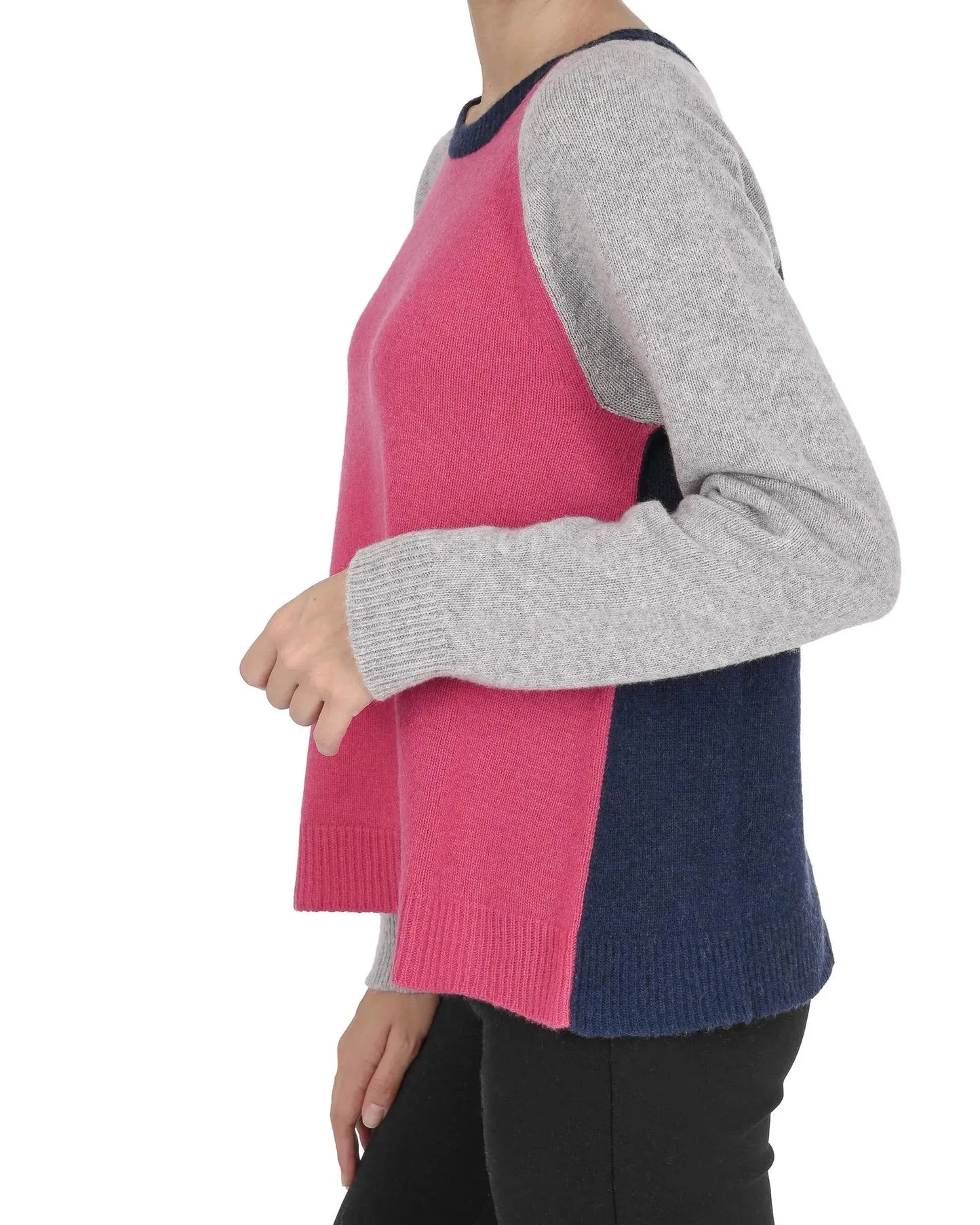 Crown of Edinburgh Cashmere Women's Round Neck Cashmere Sweater in Multicolor - 42 EU - Scarlett Rolling