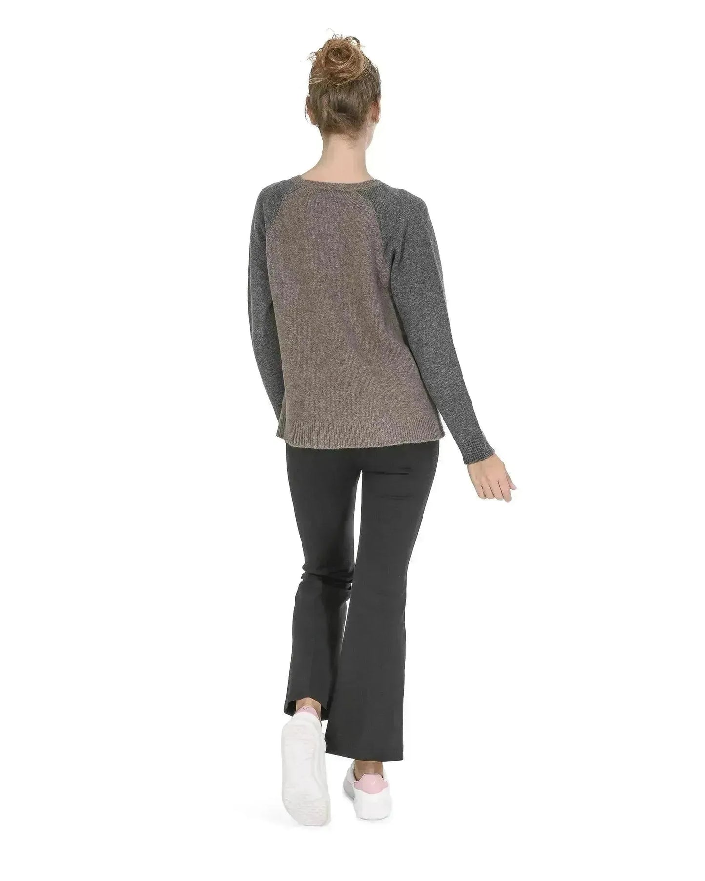 Premium Cashmere Womens Round Neck Sweater - 42 EU - Scarlett Rolling