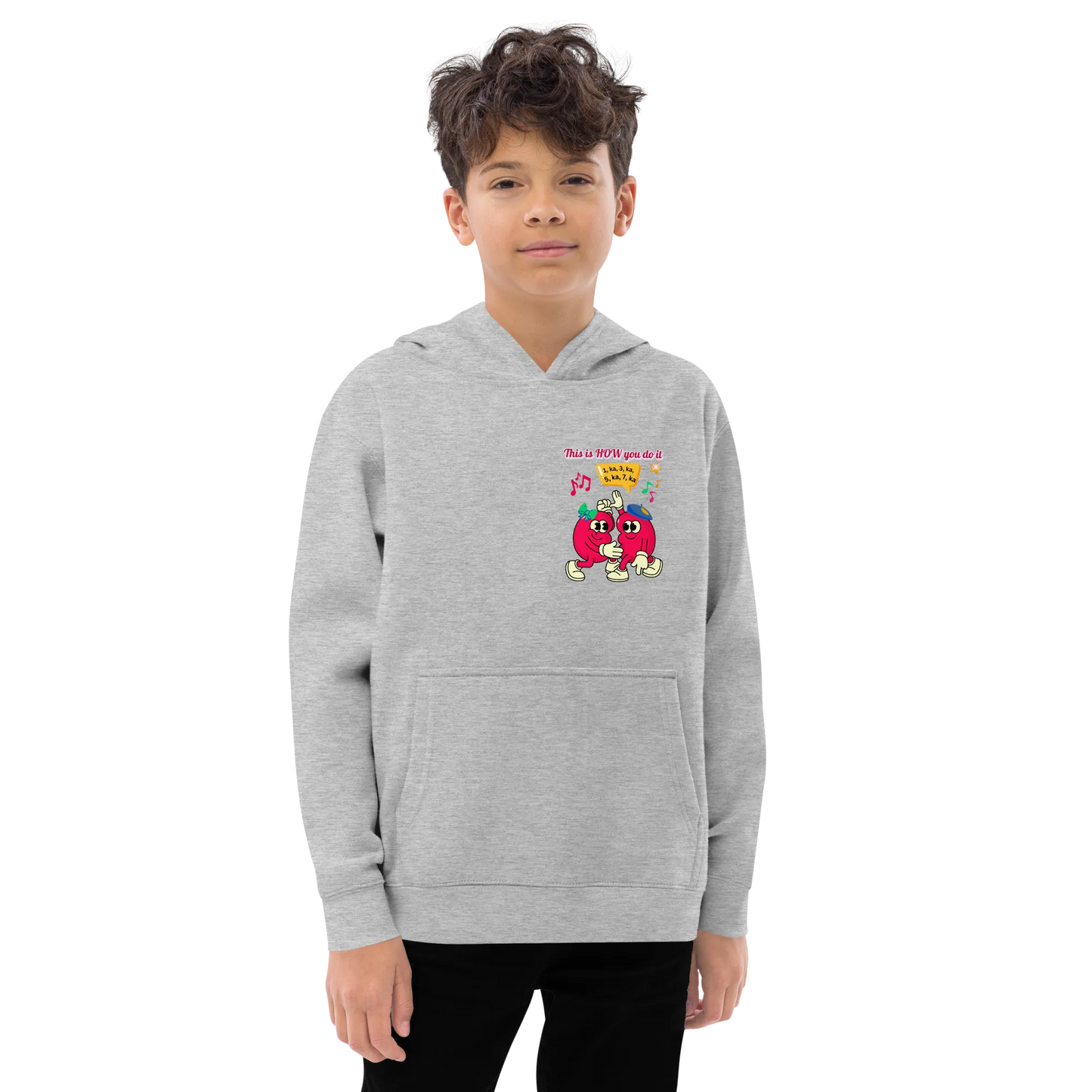 This Is HOW You Do It Beany Dance Small Design Kids Fleece Hoodie