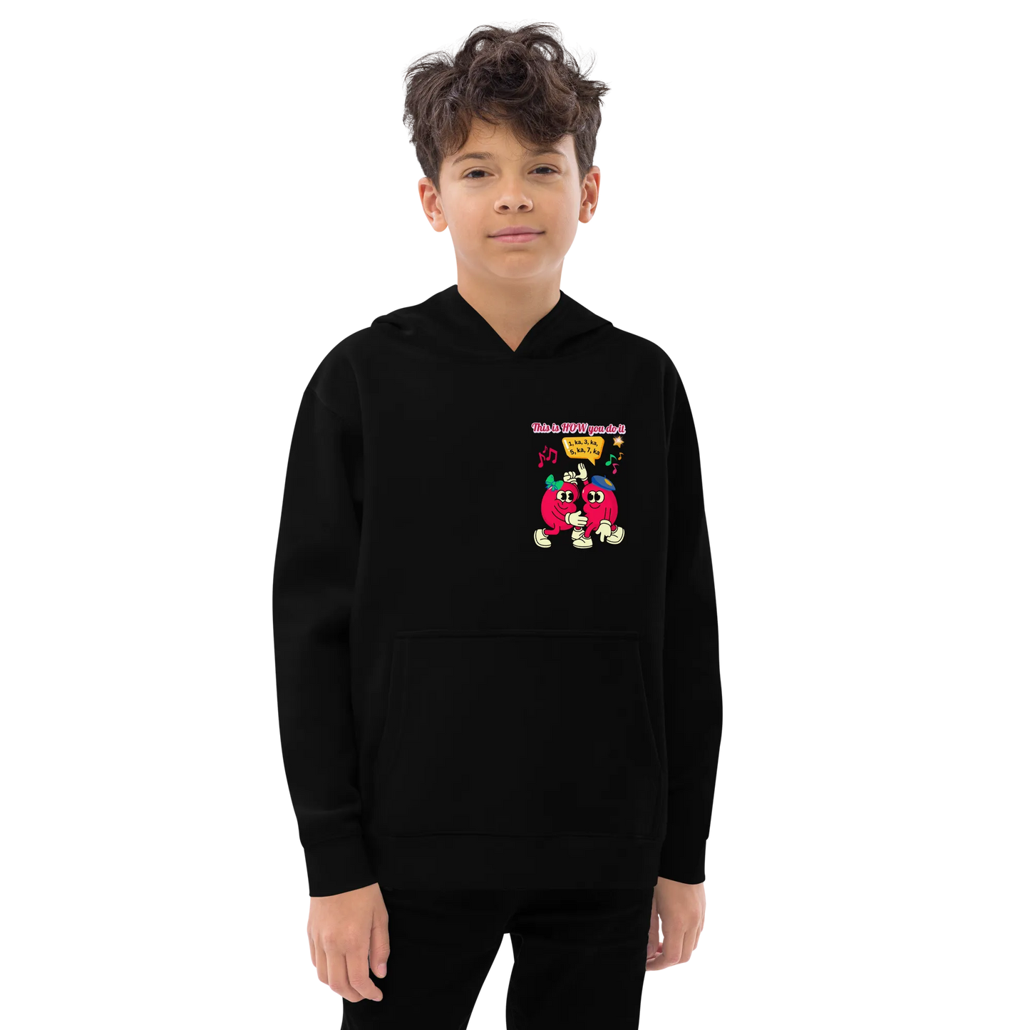 This Is HOW You Do It Beany Dance Small Design Kids Fleece Hoodie