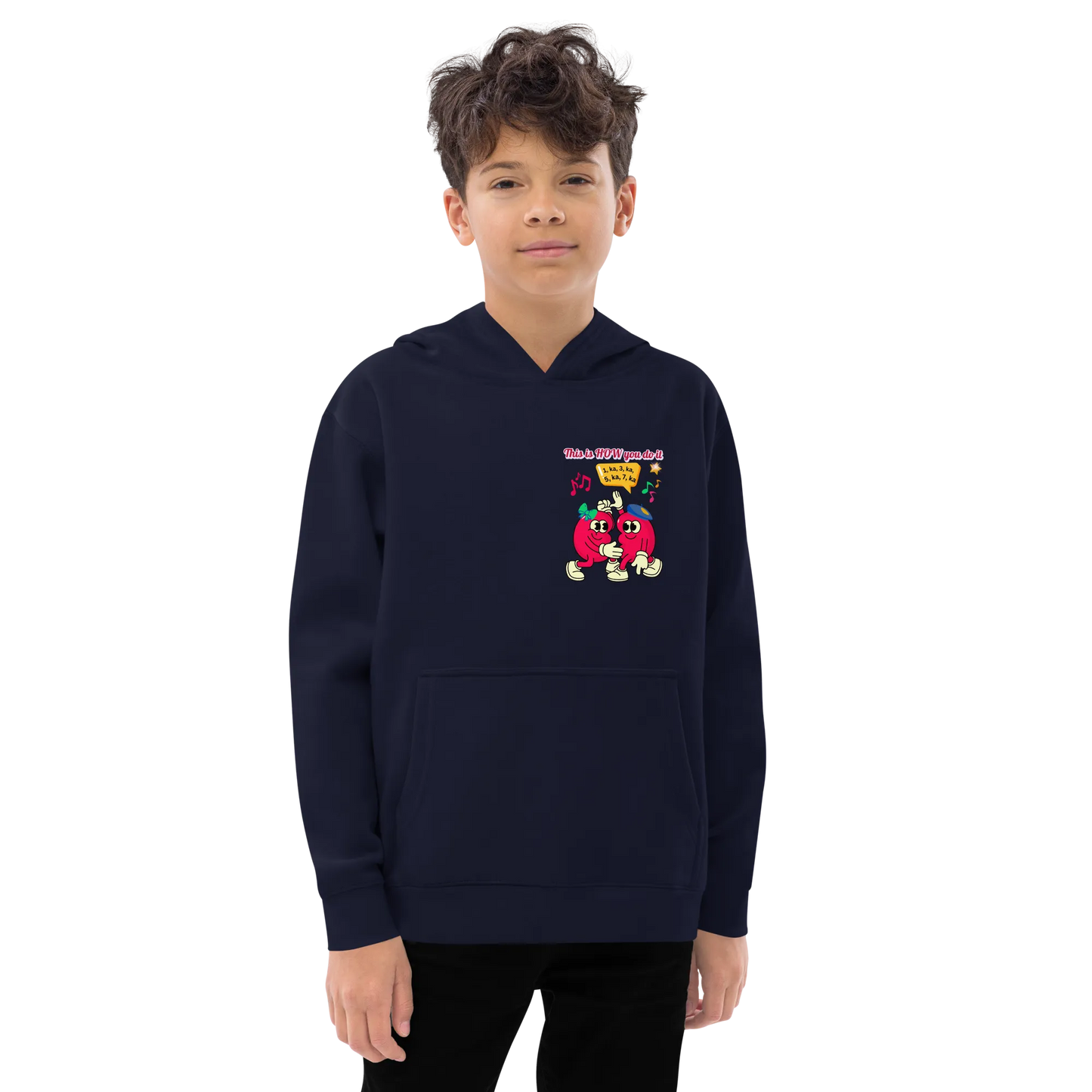 This Is HOW You Do It Beany Dance Small Design Kids Fleece Hoodie