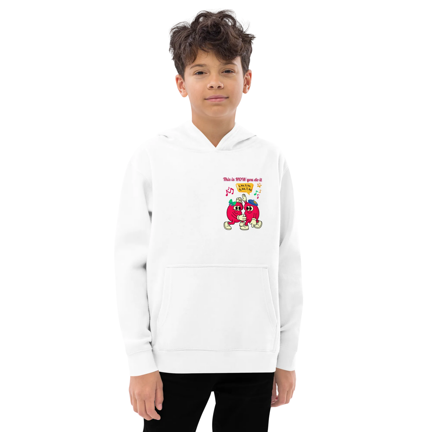 This Is HOW You Do It Beany Dance Small Design Kids Fleece Hoodie