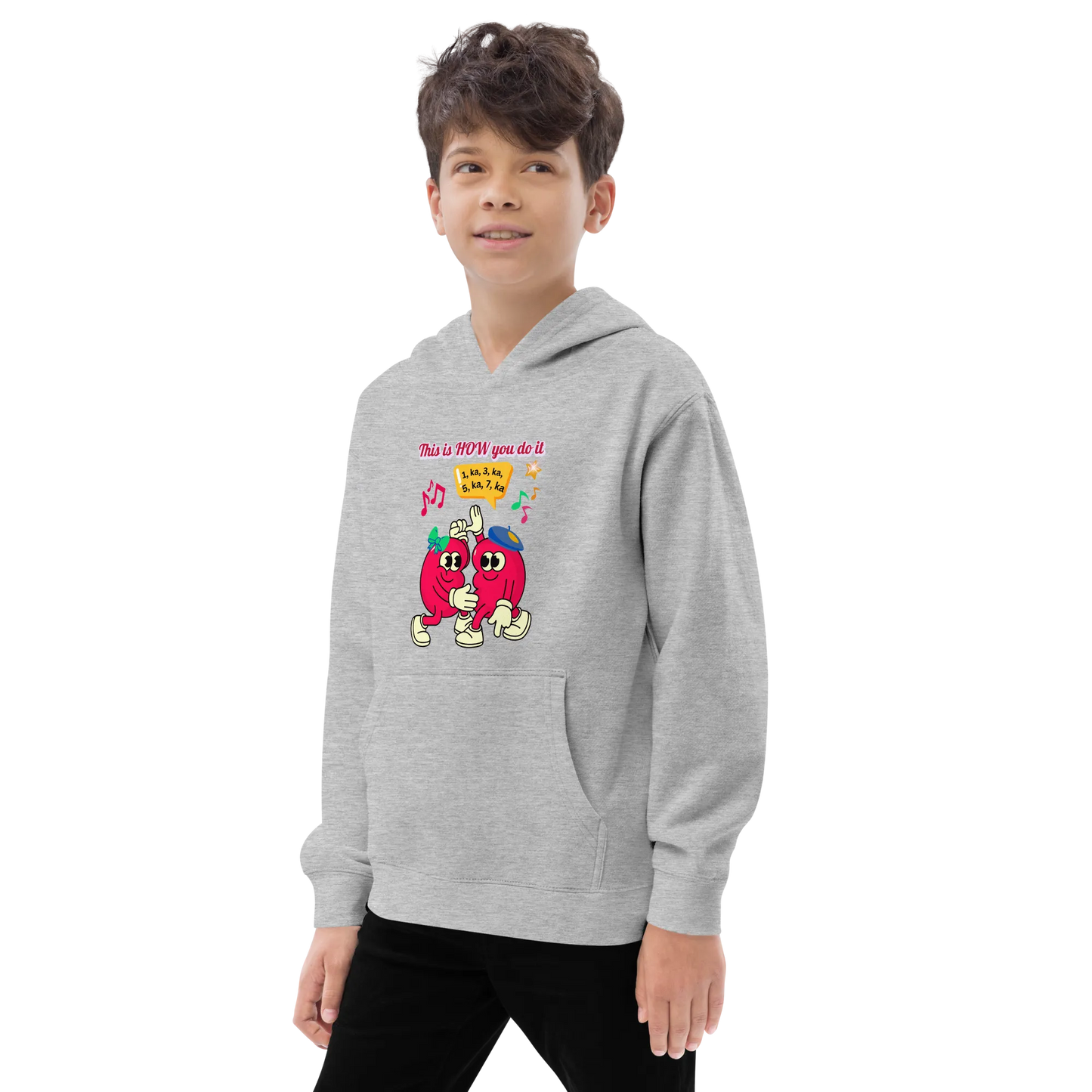 This Is HOW You Do It Beany Dance Big Design Kids Fleece Hoodie