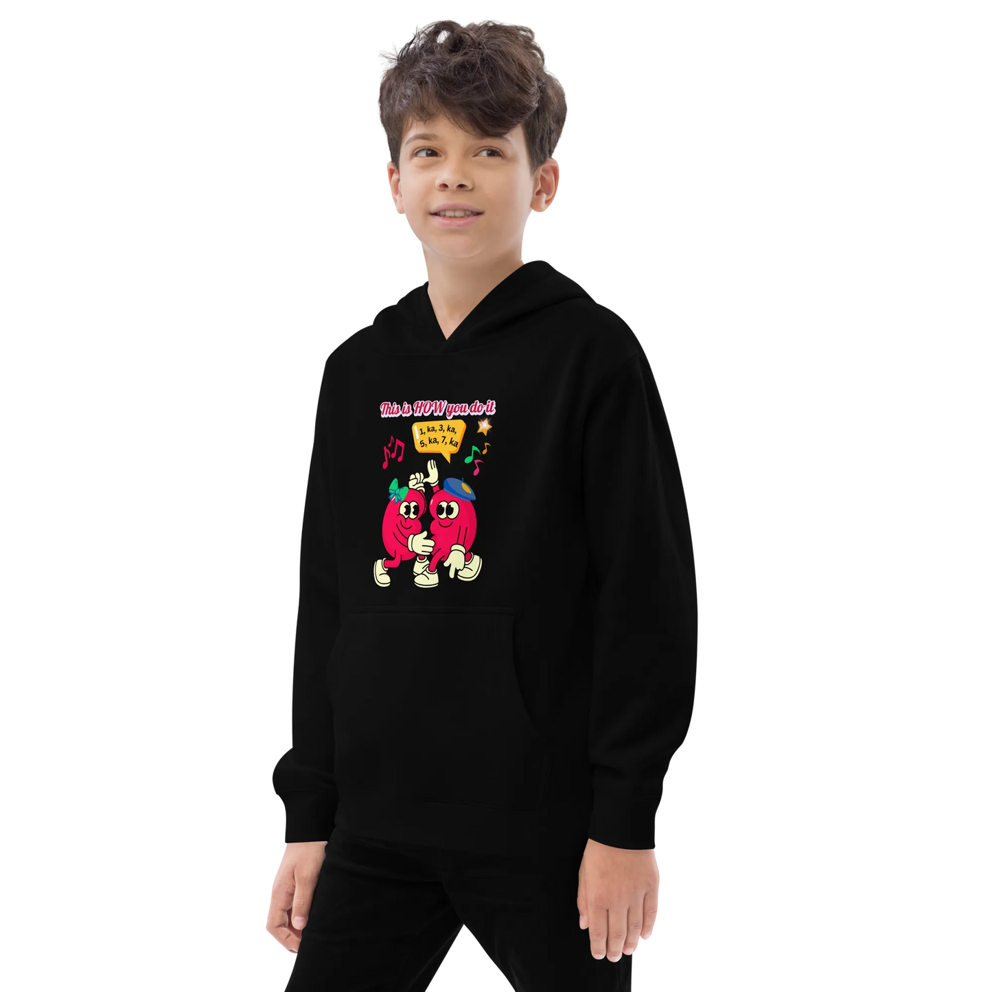 This Is HOW You Do It Beany Dance Big Design Kids Fleece Hoodie