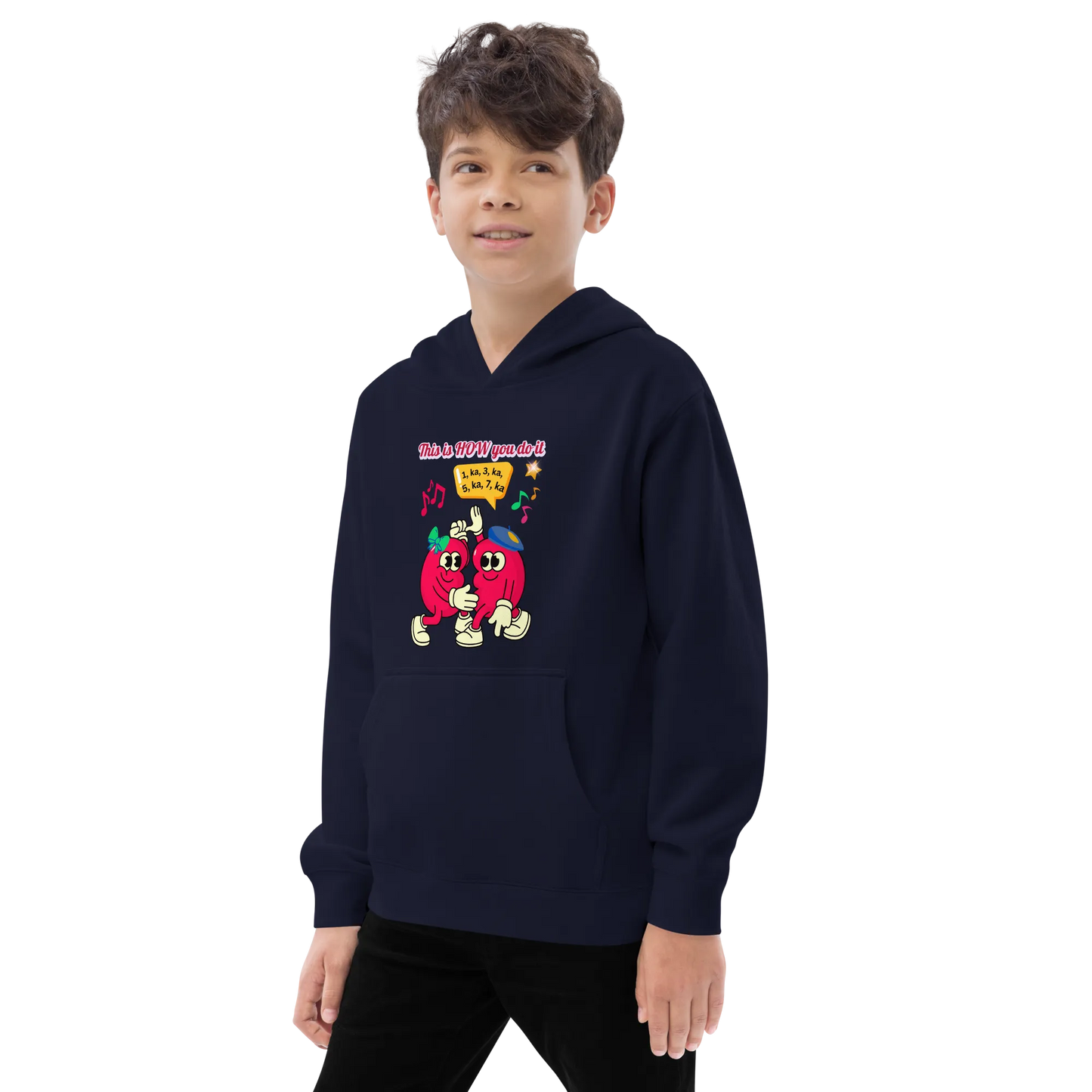 This Is HOW You Do It Beany Dance Big Design Kids Fleece Hoodie
