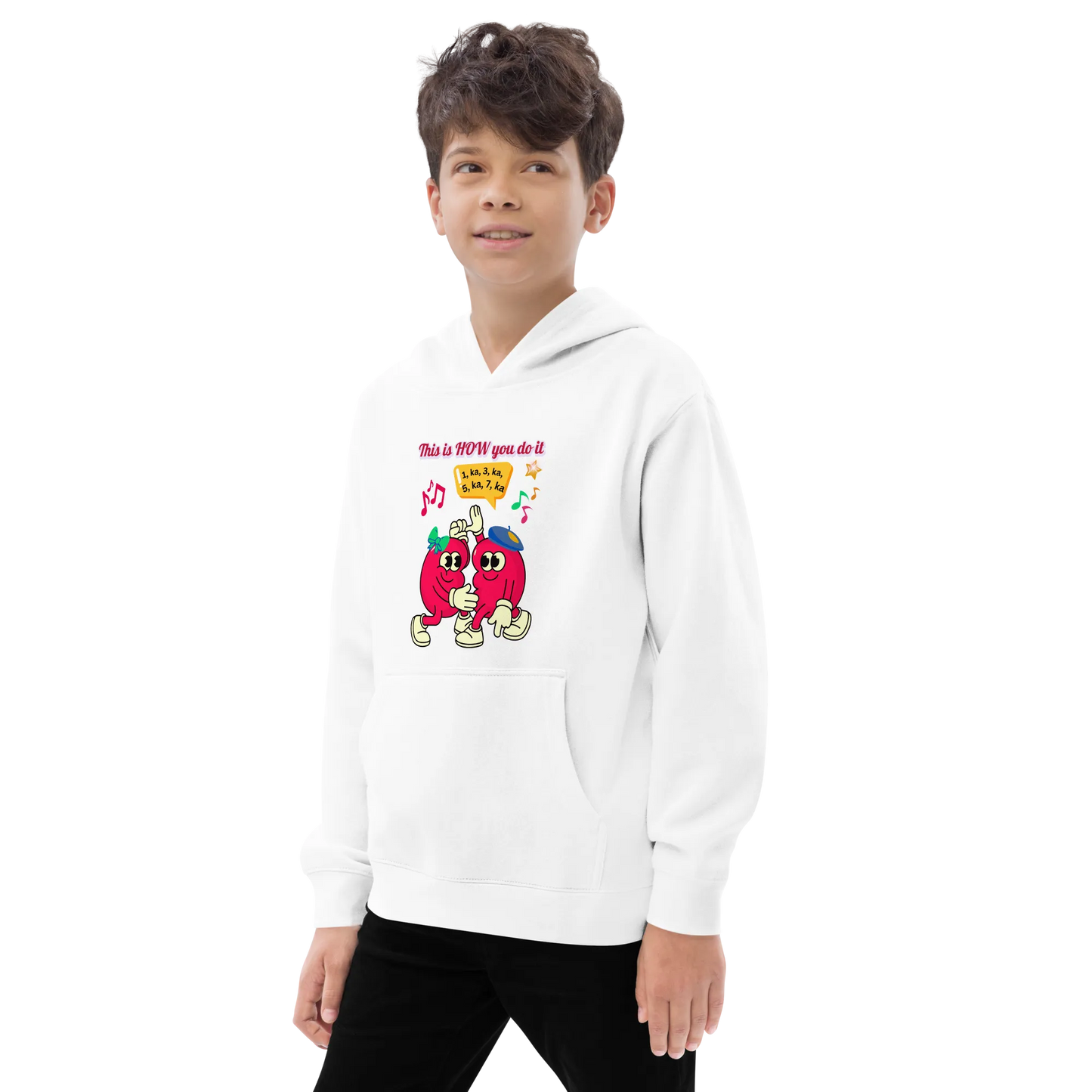 This Is HOW You Do It Beany Dance Big Design Kids Fleece Hoodie