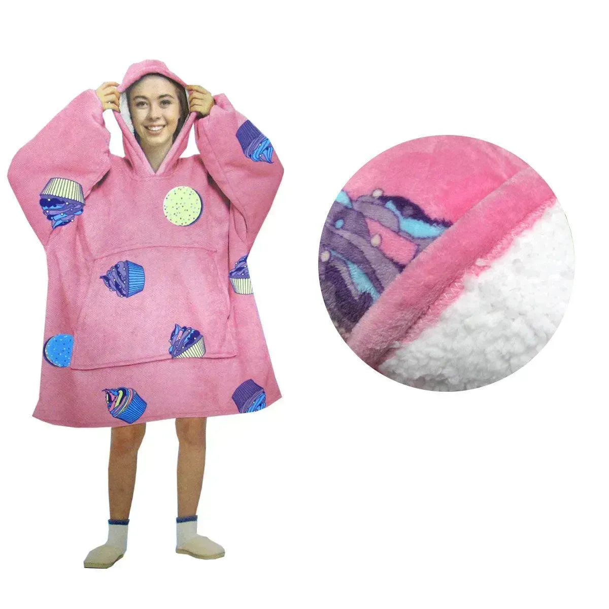 V442-ABR-BLANKET-ADULTHOODIECUPCAKES-PINK-SH-96619-00 - Scarlett Rolling
