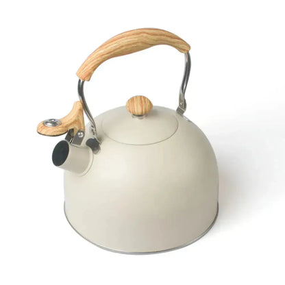 2.5 Liter Tea Whistling Kettle Stainless Steel Modern Whistling Tea Pot for Stovetop Cream - Scarlett Rolling