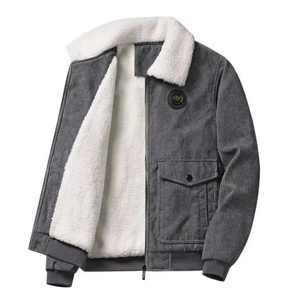 Men's Winter Korean Style Casual Corduroy Lapel Jacket