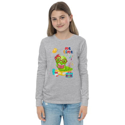 Me Time Glow Worm Youth Long Sleeve Tee