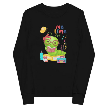 Me Time Glow Worm Youth Long Sleeve Tee