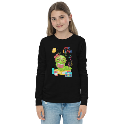 Me Time Glow Worm Youth Long Sleeve Tee