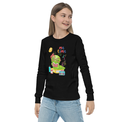 Me Time Glow Worm Youth Long Sleeve Tee