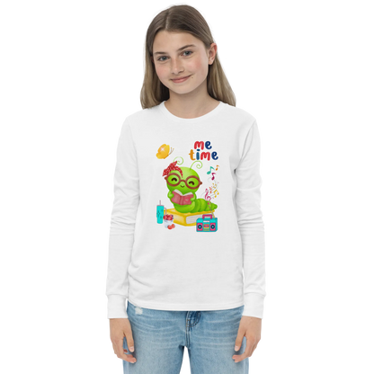 Me Time Glow Worm Youth Long Sleeve Tee