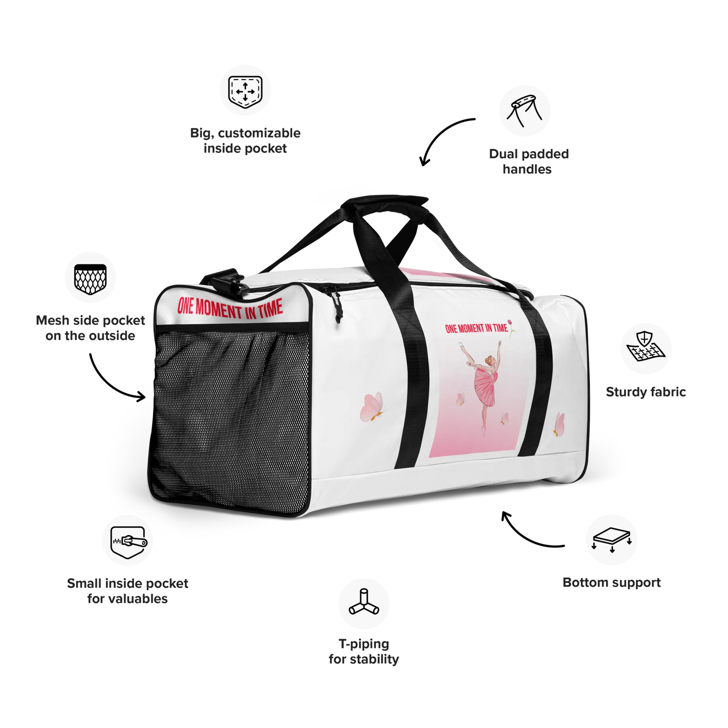 One Moment In Time Ballerina Duffle Bag