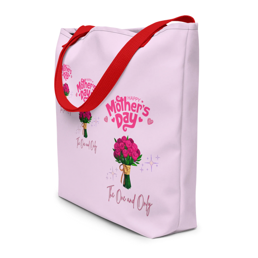 Happy Mother's Day The One And Only Large Purple Tote Bag