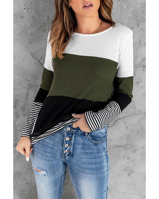 Azura Exchange Colorblock Stripes Top - S - Scarlett Rolling