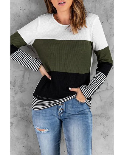 Azura Exchange Colorblock Stripes Top - S - Scarlett Rolling