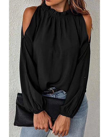 Azura Exchange Bishop Sleeve Blouse - S - Scarlett Rolling