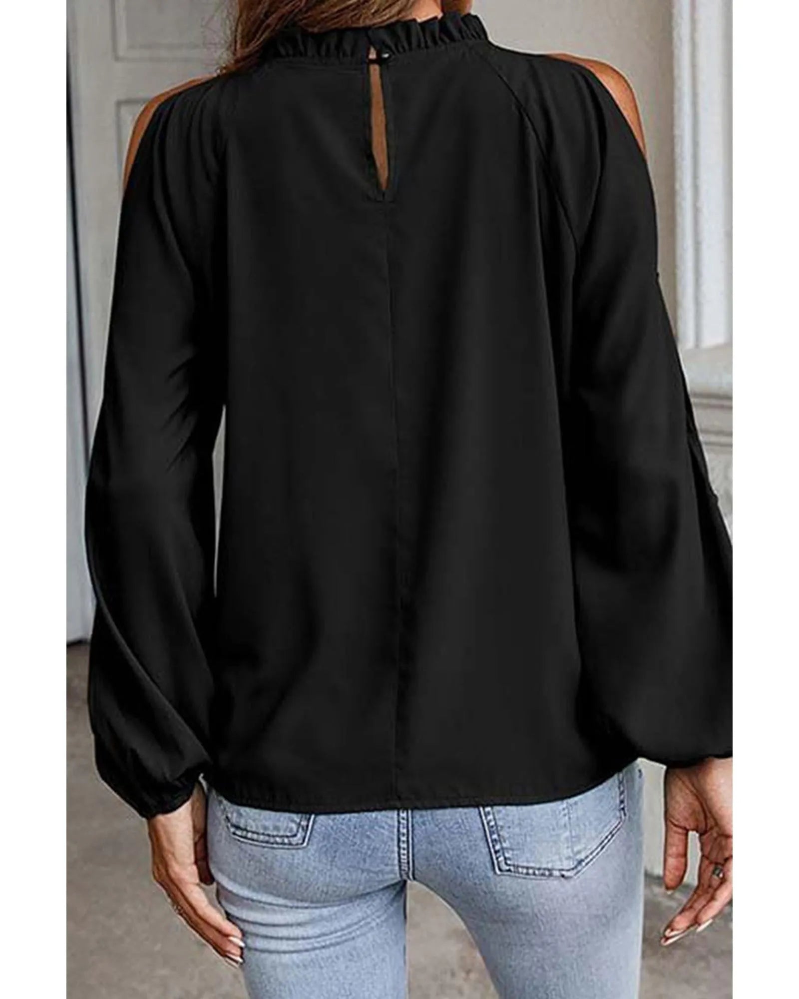 Azura Exchange Bishop Sleeve Blouse - S - Scarlett Rolling