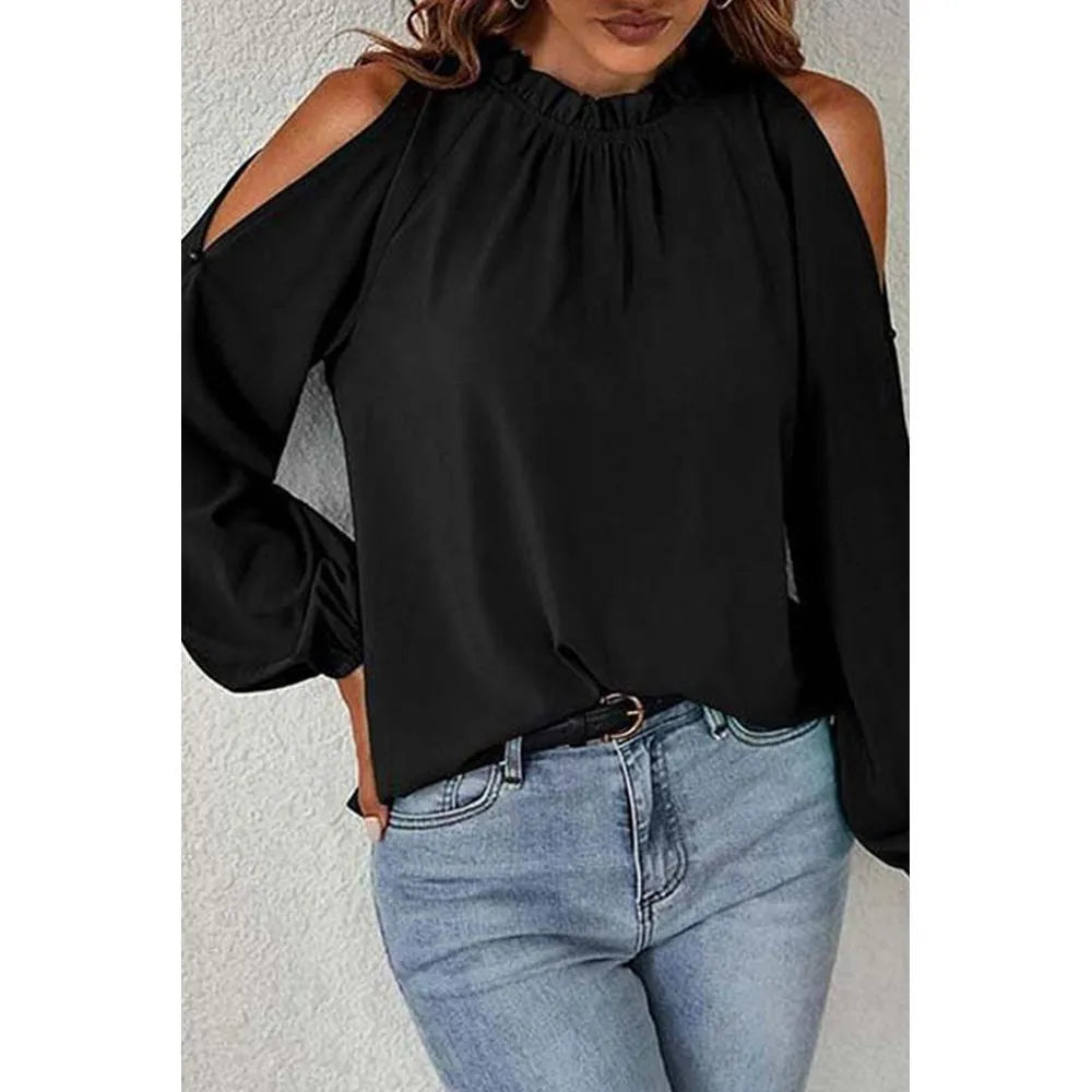 Azura Exchange Bishop Sleeve Blouse - S - Scarlett Rolling