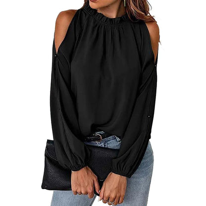 Azura Exchange Bishop Sleeve Blouse - S - Scarlett Rolling