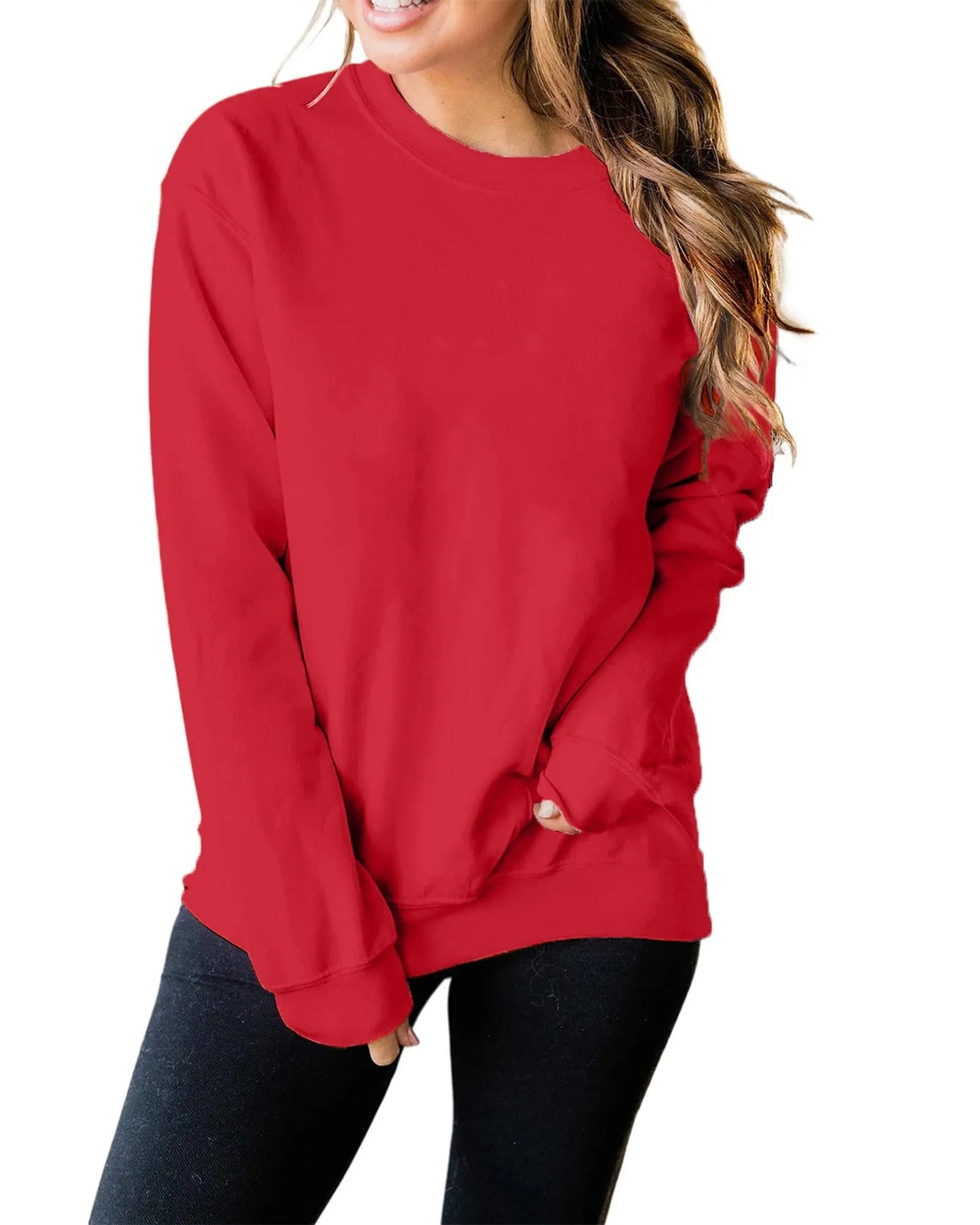 Azura Exchange Crew Neck Pullover Sweatshirt - S - Scarlett Rolling