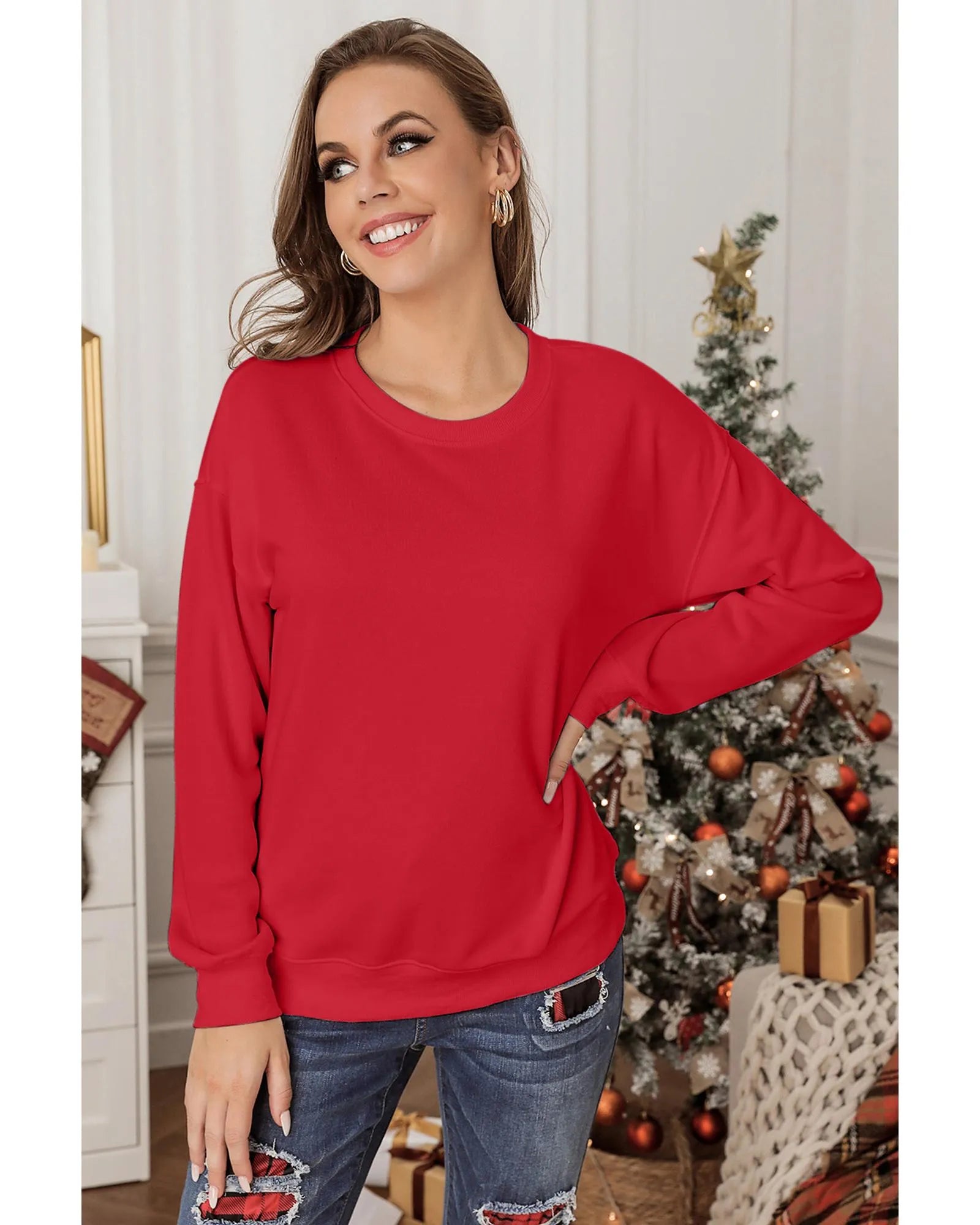 Azura Exchange Crew Neck Pullover Sweatshirt - S - Scarlett Rolling