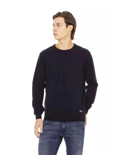 Baldinini Crewneck Sweater with Metal Monogram L Men - Scarlett Rolling