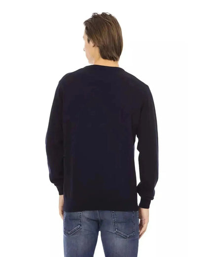 Baldinini Crewneck Sweater with Metal Monogram L Men - Scarlett Rolling