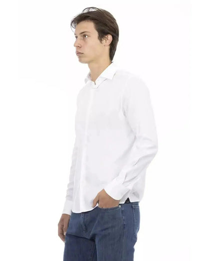 Baldinini Trend Men's White Cotton Shirt - M - Scarlett Rolling