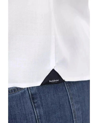 Baldinini Trend Men's White Cotton Shirt - M - Scarlett Rolling