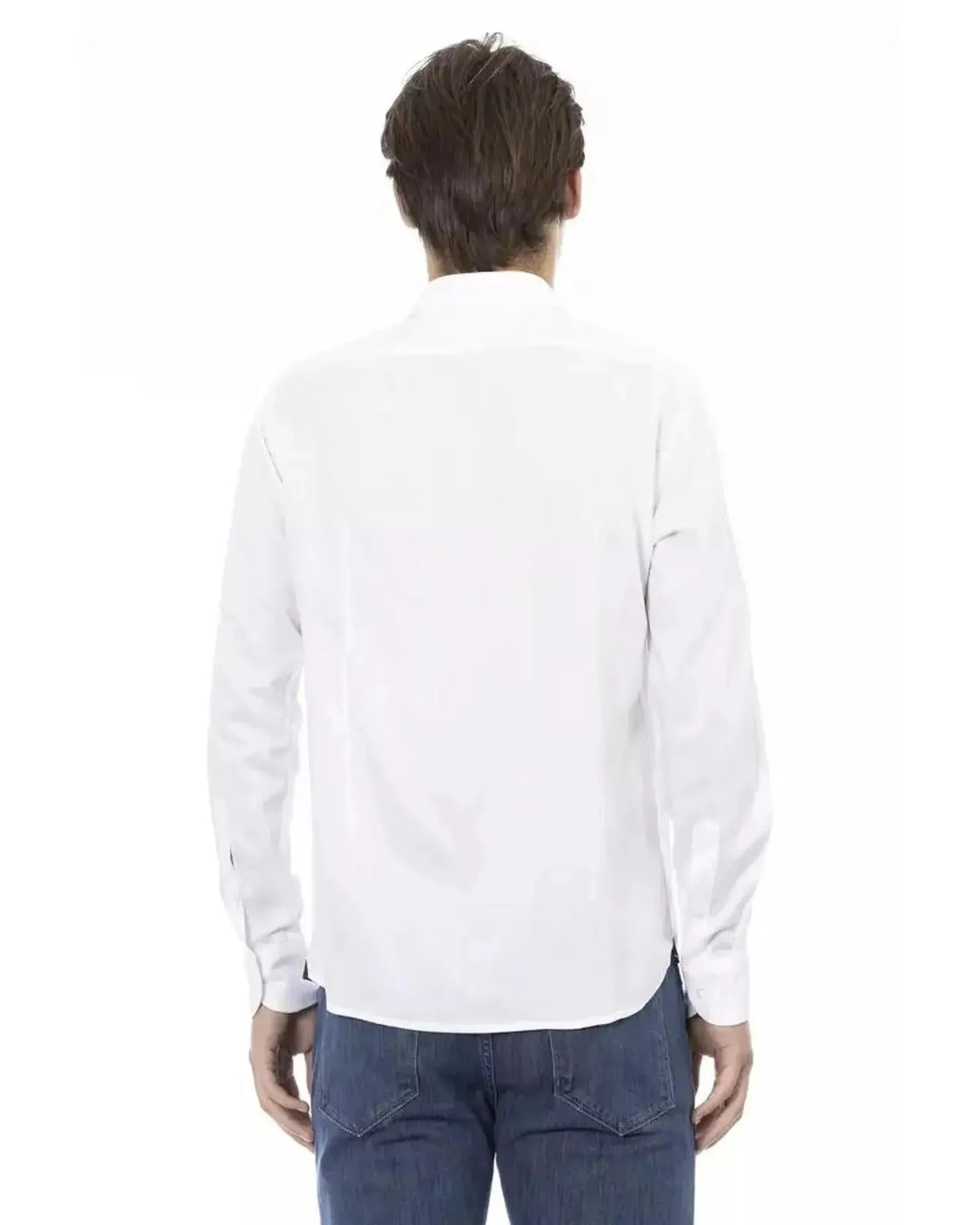 Baldinini Trend Men's White Cotton Shirt - M - Scarlett Rolling